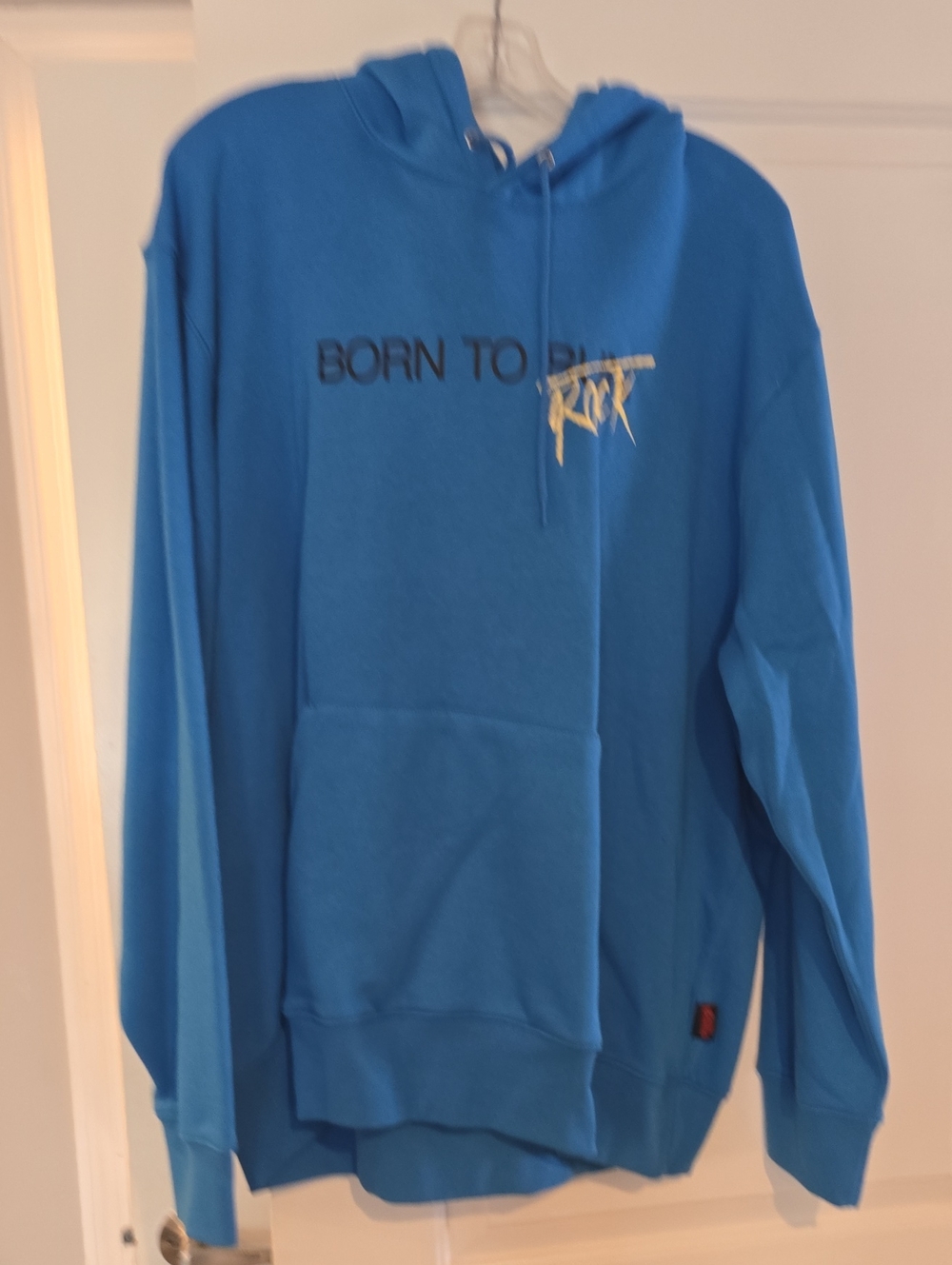Nike Blue 'Born To Run' Crewneck Hoodie Stranger Things